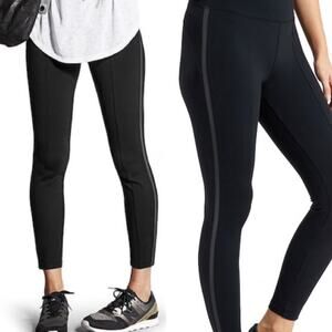 Athleta Metro 7/8 Black Leggings Size Small